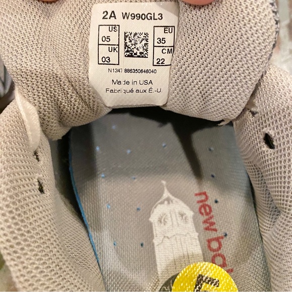 🚫SOLD🚫New Balance 990GL3 Womens Gray Running Sneakers Tennis Shoes Size 5 - Picture 10 of 12